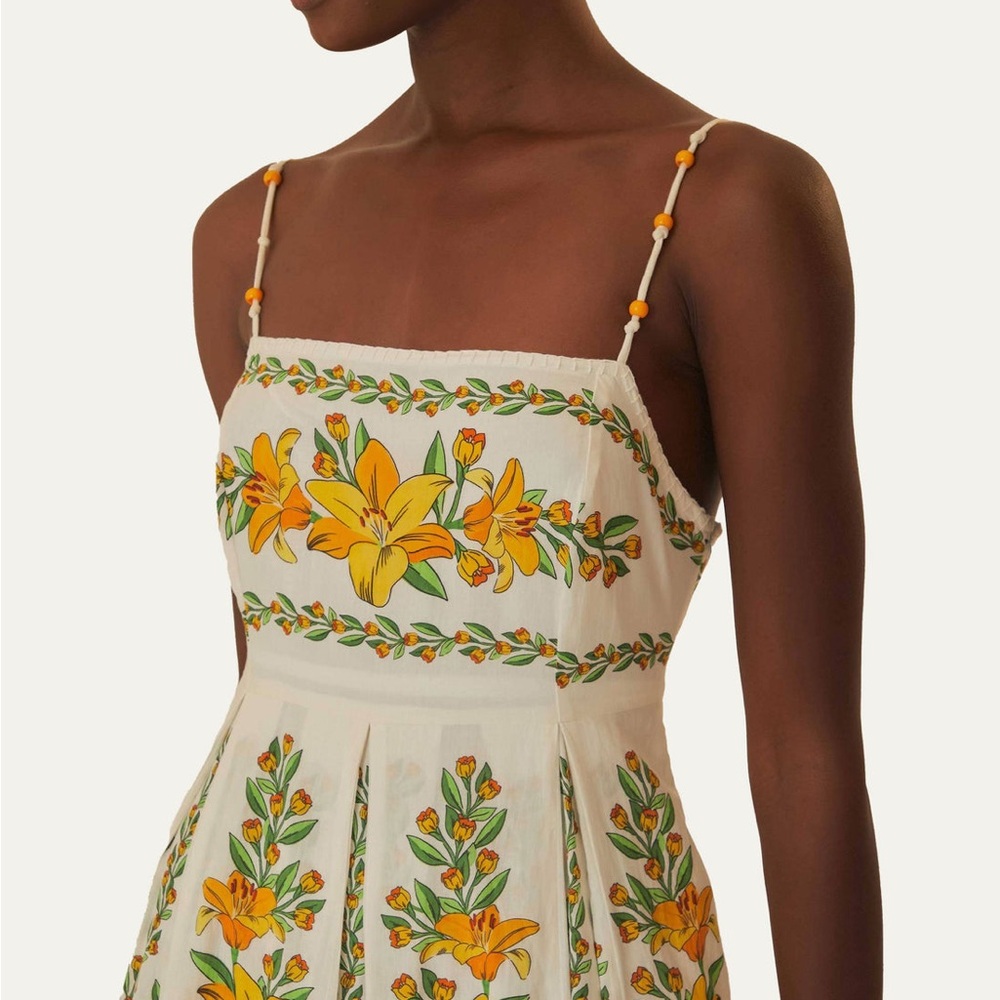 NWT FARM RIO Off-White Tropical Lightness Sleeveless Maxi Dress - Picture 3 of 10